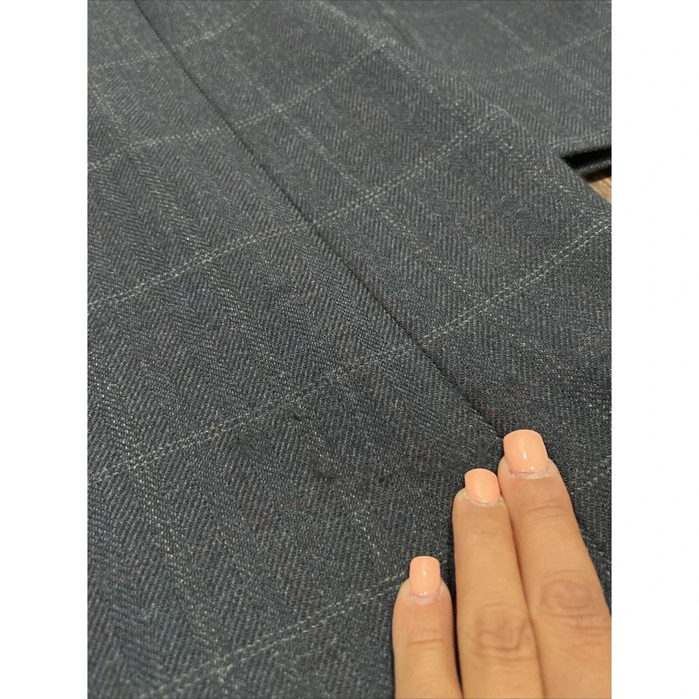 RALPH LAUREN Mens Blazer Sport Coat Two Button Jacket 46L Tartan Plaid Green